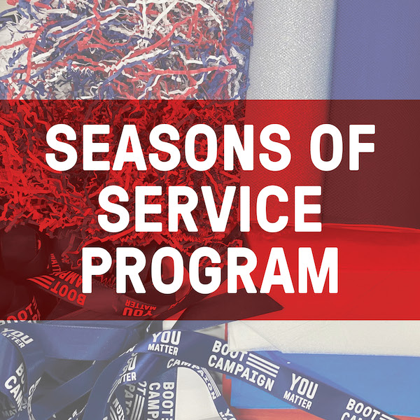 Santa Boots is now our Seasons of Service Program